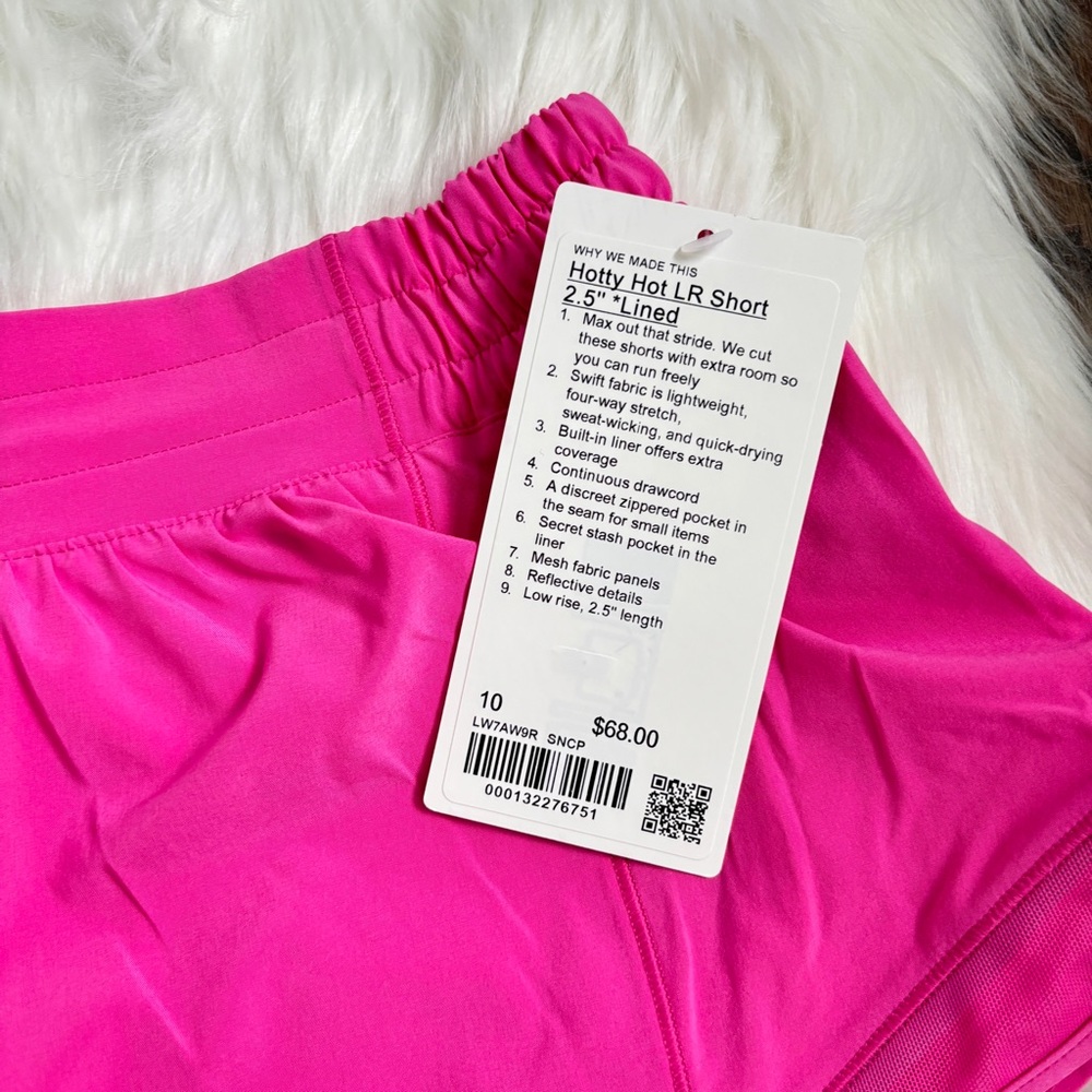 Lululemon Hotty Hot Low-Rise Lined Short 2.5" Sonic Pink NWT - Picture 5 of 7